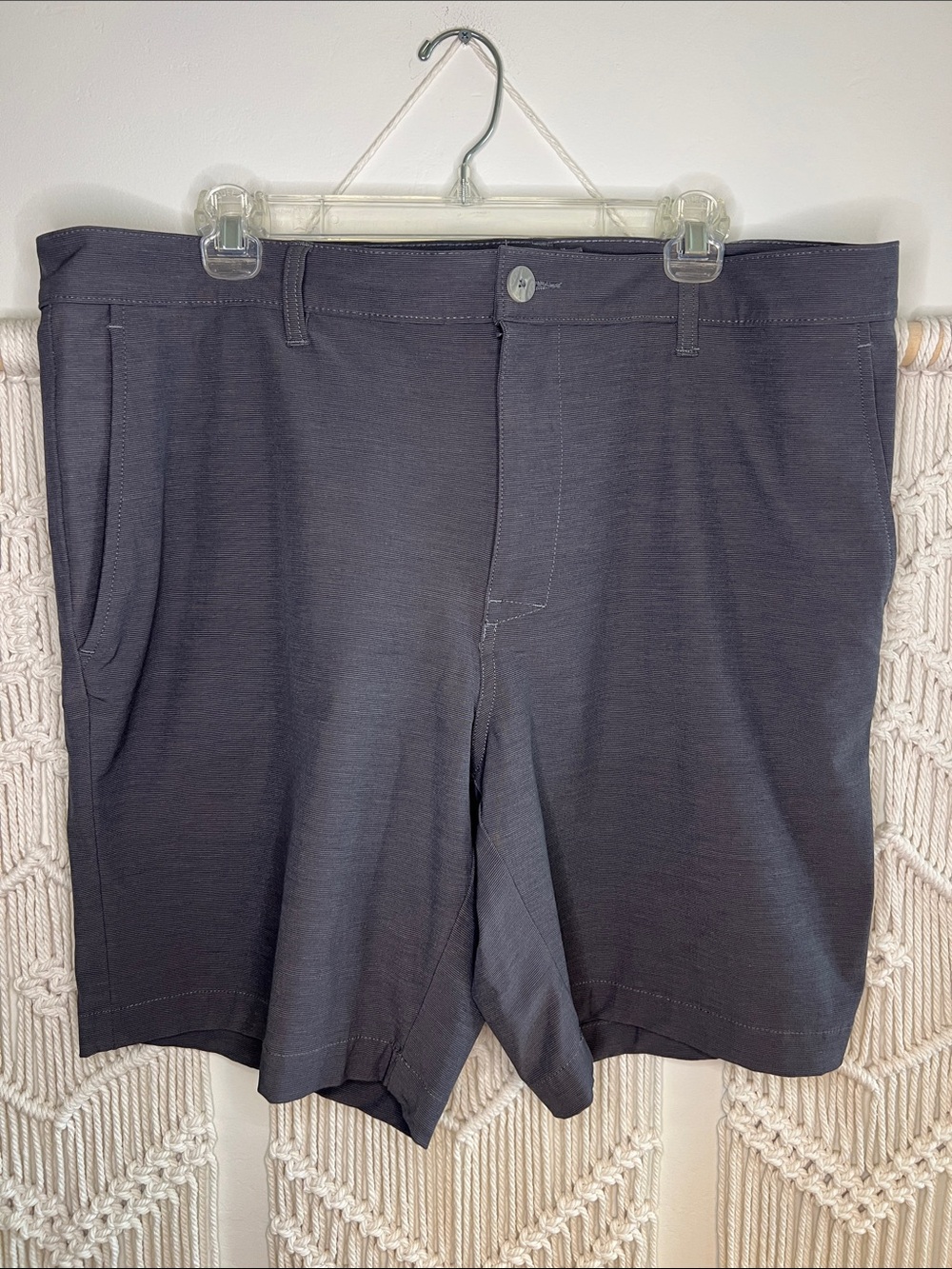 Callaway Gray Men's Flat-Front Performance Golf Shorts